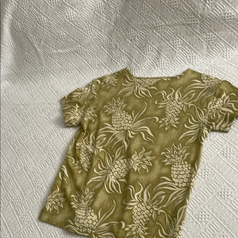Tommy Bahama silk Olive Green Floral Top and Skirt Set